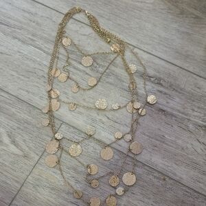 Elegant Gold Disc Necklace